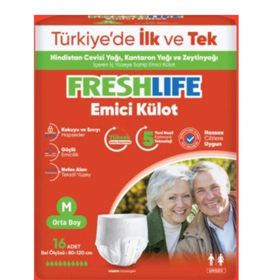 FreshLife Emici Külot M Orta Boy 16 Adet