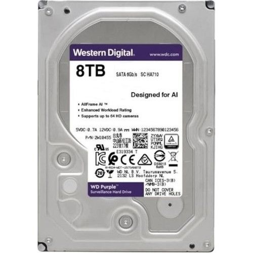 Wd 8Tb Purple WD84PURZ 5640RPM 128MB Harddisk