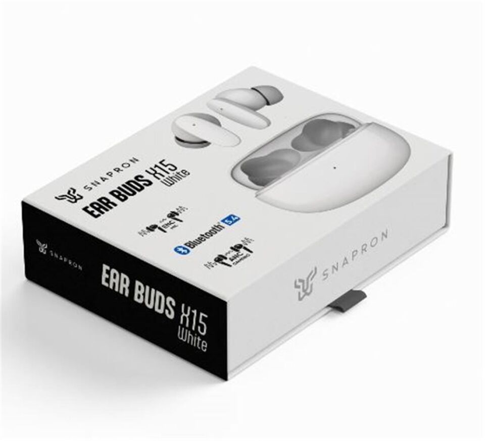 Snapron SNK-9005 Beyaz ANC & ENC Kablosuz Bluetooth 5.4 Kulaki İçi Kulaklık