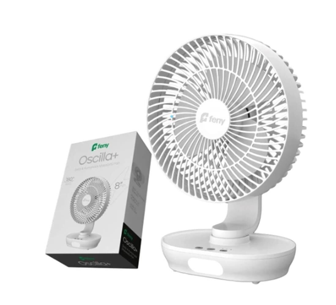 Feny FN-F88 Oscilla 3 Kademe Hız Ayarlı 180° 3000 Mah Şarjlı  8''Masüstü Vantilatör 150° Salınım