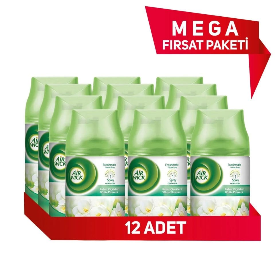 Air Wick Bahar Çiçekleri 12x250 ml Makine Yedek Oda Kokusu