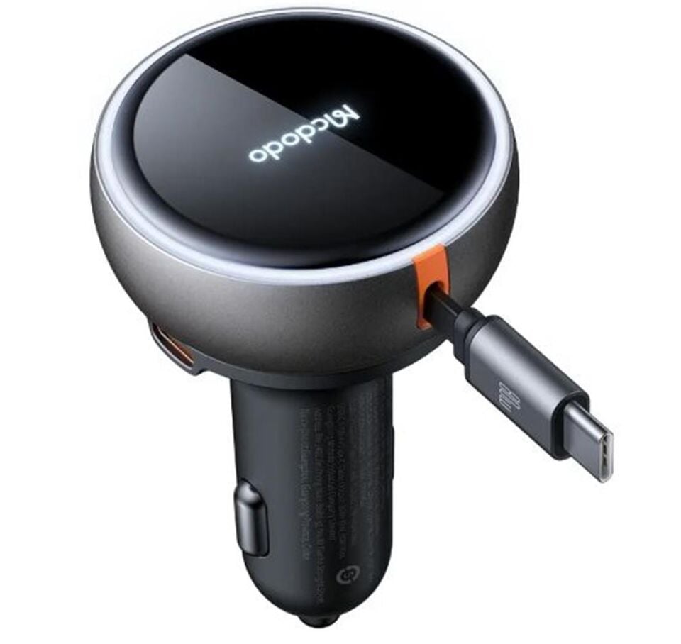 MCDODO CC-4850 80W USB-C Geri çekilebilir kablo Hızlı araç şarj cihazı