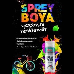 Akfix Akrilik Sprey Boya Mat Beyaz RAL9003
