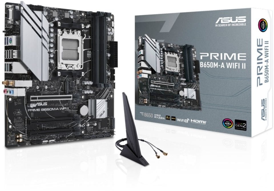 Asus Prime B650M-A WIFI II AMD B650 Soket AM5 DDR5 6400(OC)MHz mATX Gaming (Oyuncu) Anakart