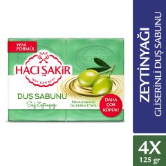 Hacı Şakir Gliserin Zeytinyağı Duş Sabunu 4X125 Gr