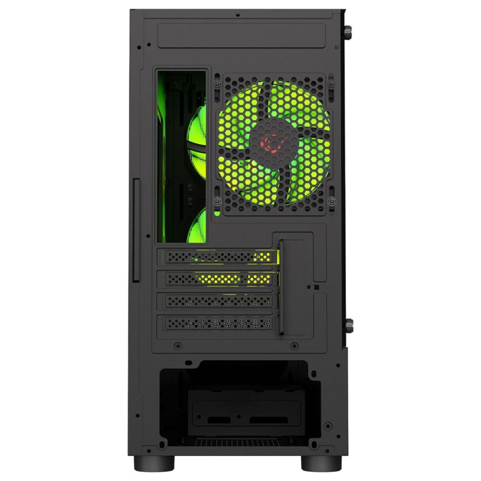 Rampage LYRA Mesh Temperli Camlı Siyah 3- 12cm RGB Fan M-ATX Mid-T Gaming Oyuncu Kasası