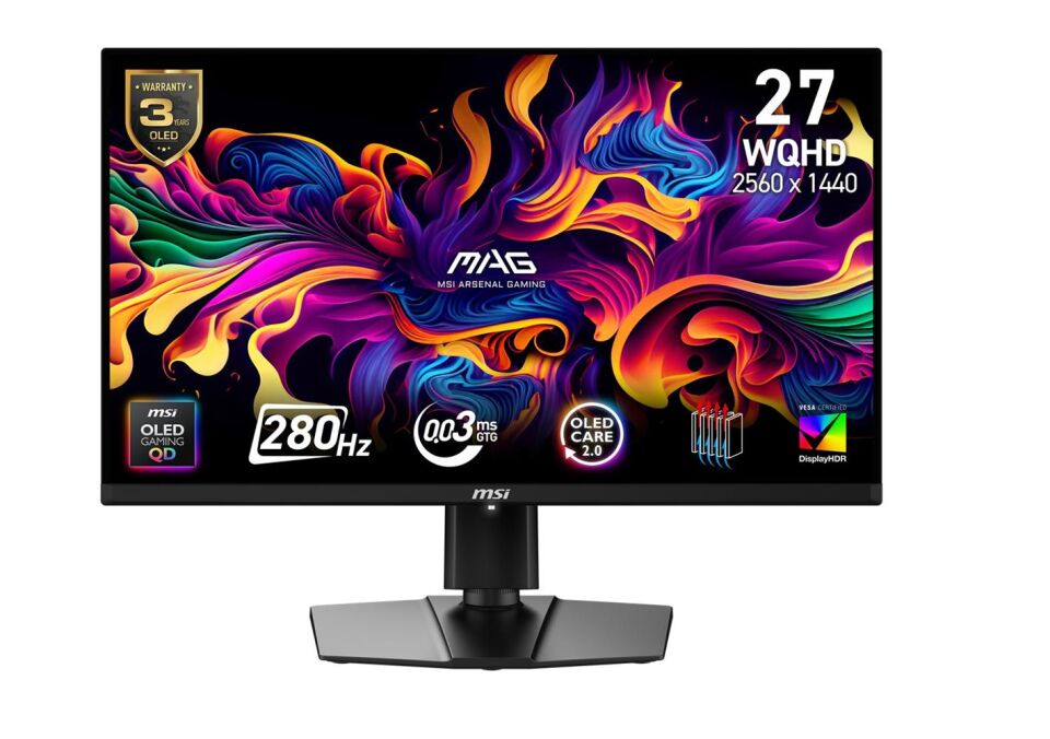 Msi 27'' Mag 274QP QD-OLED X24 240Hz 0.03ms HDMI DP Premium HDR Pivot WQHD QD-OLED Gaming Monitör