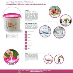 Only Duster Wipes Antibakteriyel Temizlik Bezi 450'li
