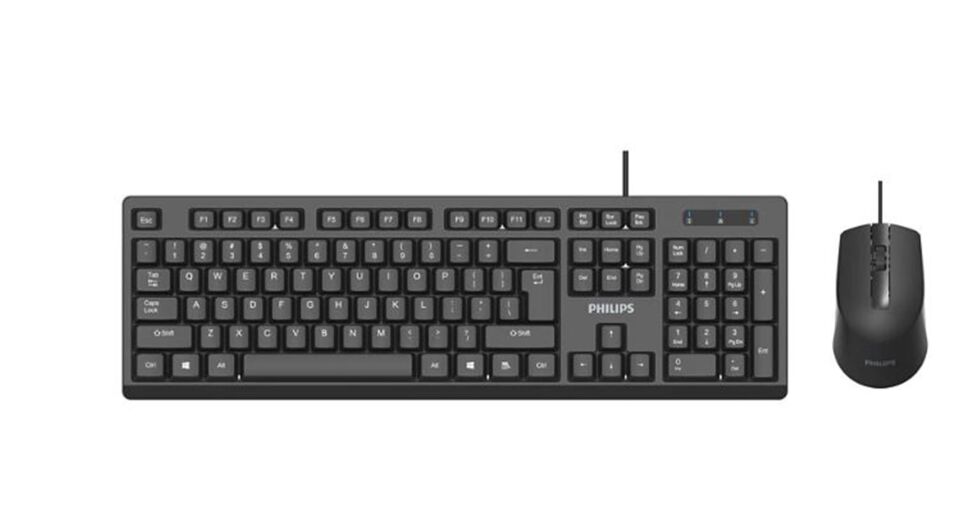 Philips SPT6234B Kablolu Türkçe Q Klavye&Mouse Set Siyah