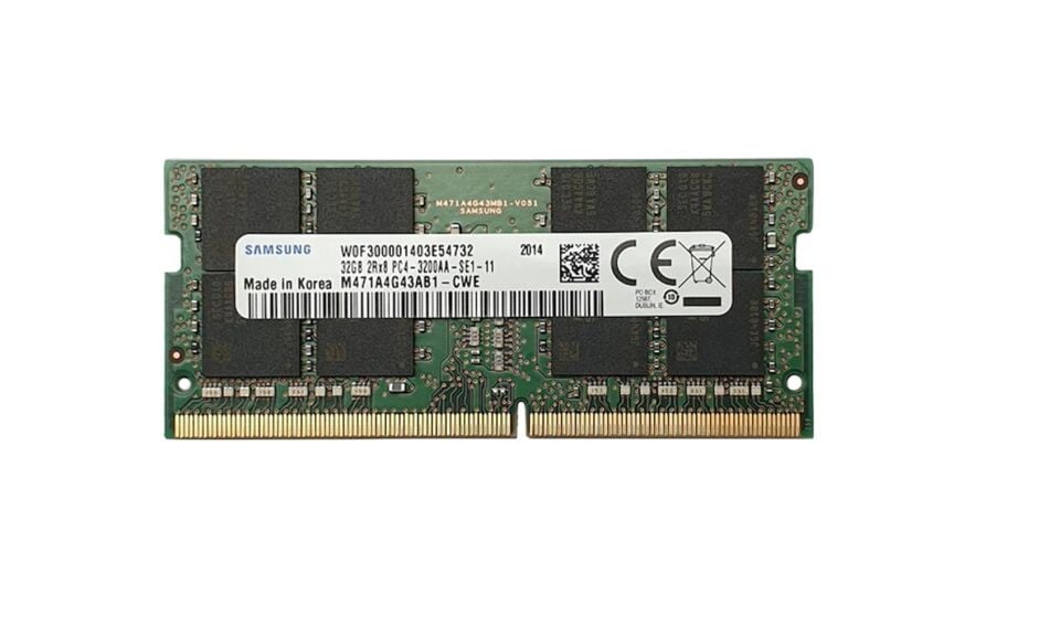 Samsung M471A4G43AB1-CWE 32 GB DDR4 3200 MHz PC4-25600 CL22 Sodimm Notebook Ram