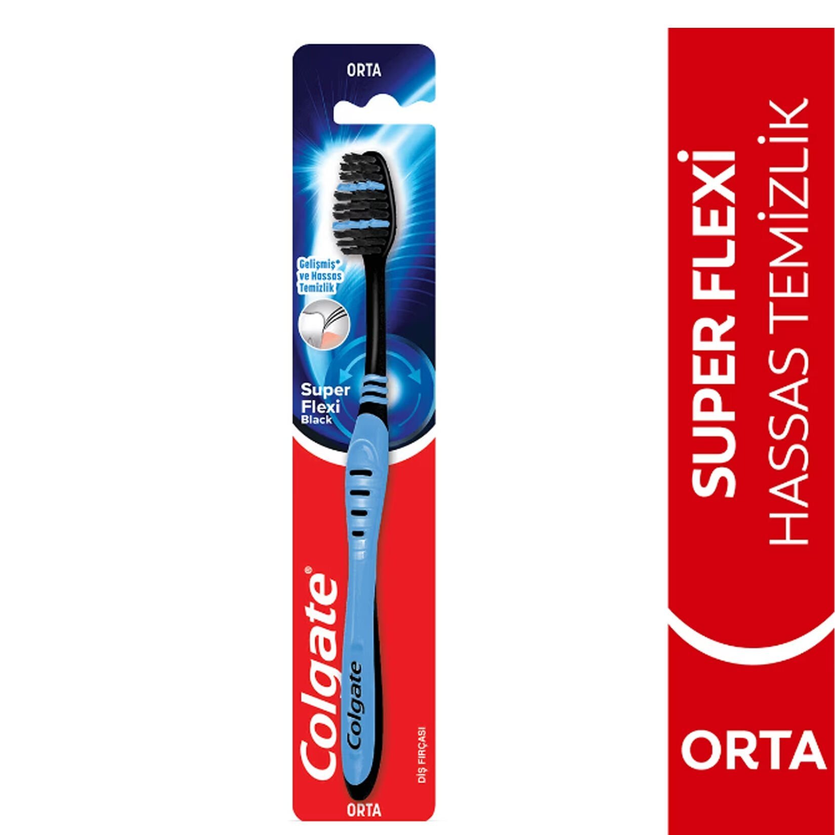 Colgate Super Flexi Orta Diş Fırçası Siyah
