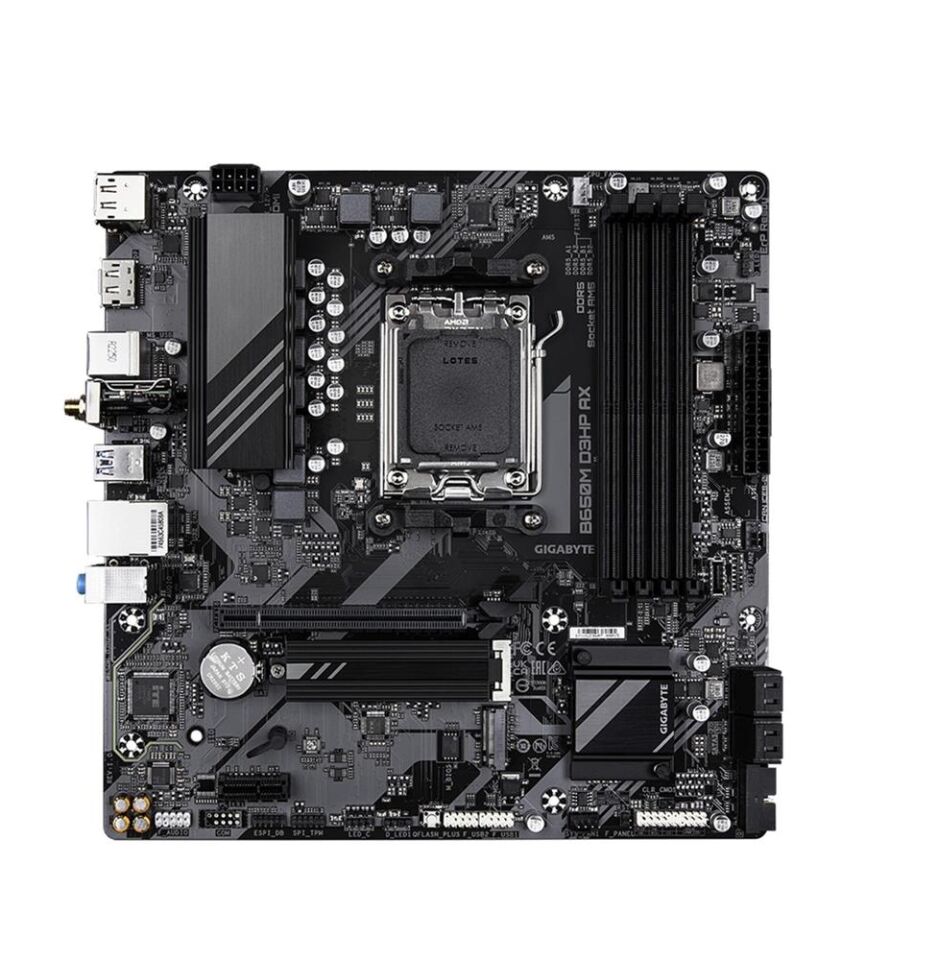 Gigabyte B650M D3HP Ax Amd B650 Am5 Ddr5 7600MHZ (Oc) Hdmı-dp M.2 Wi-Fi Rgb Matx Anakart