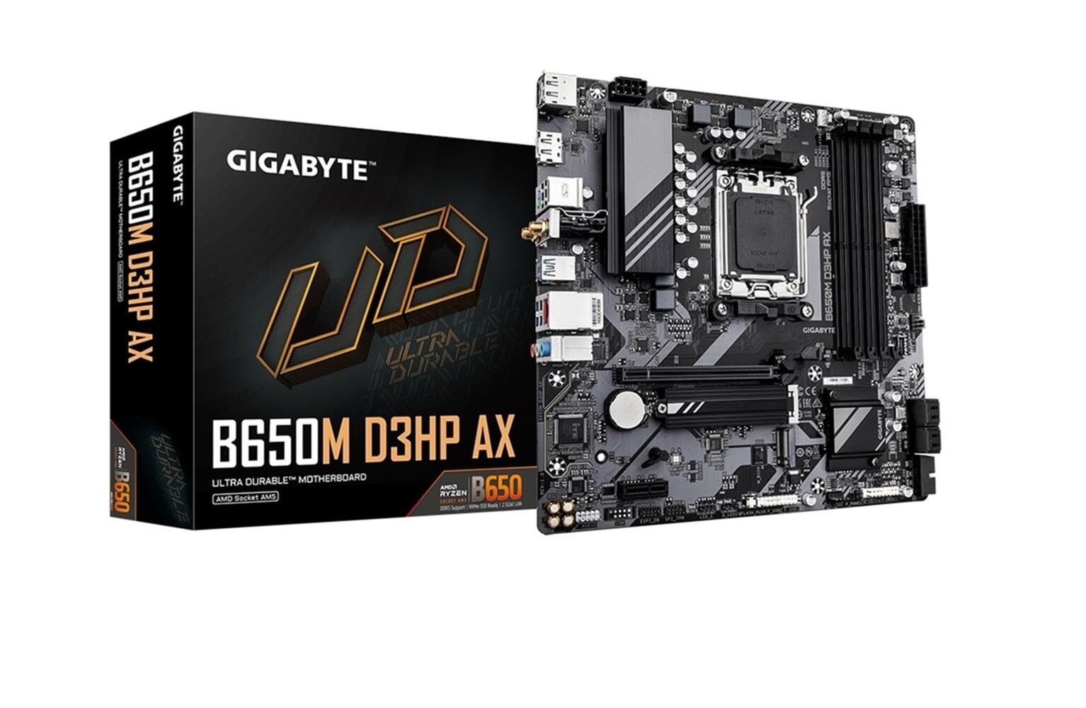 Gigabyte B650M D3HP Ax Amd B650 Am5 Ddr5 7600MHZ (Oc) Hdmı-dp M.2 Wi-Fi Rgb Matx Anakart
