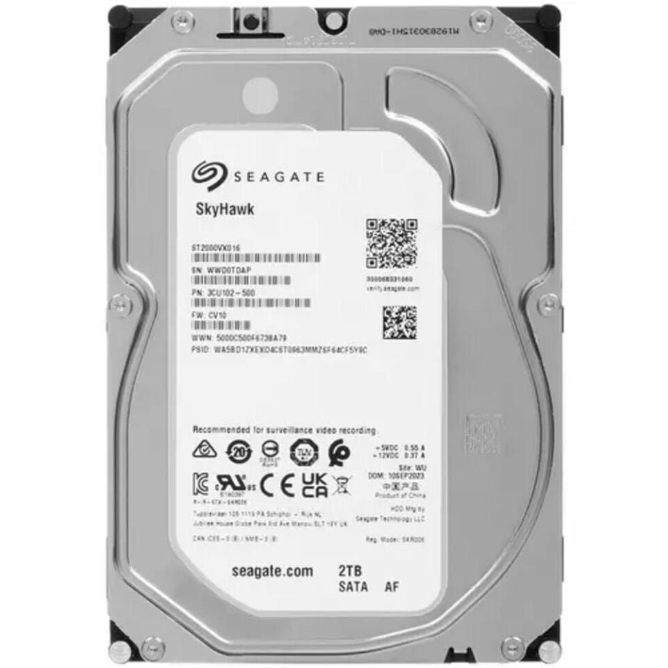Seagate 2TB ST2000VX016 5400Rpm 256MB Harddisk 7-24 Güvenlik Diski (İthalat)