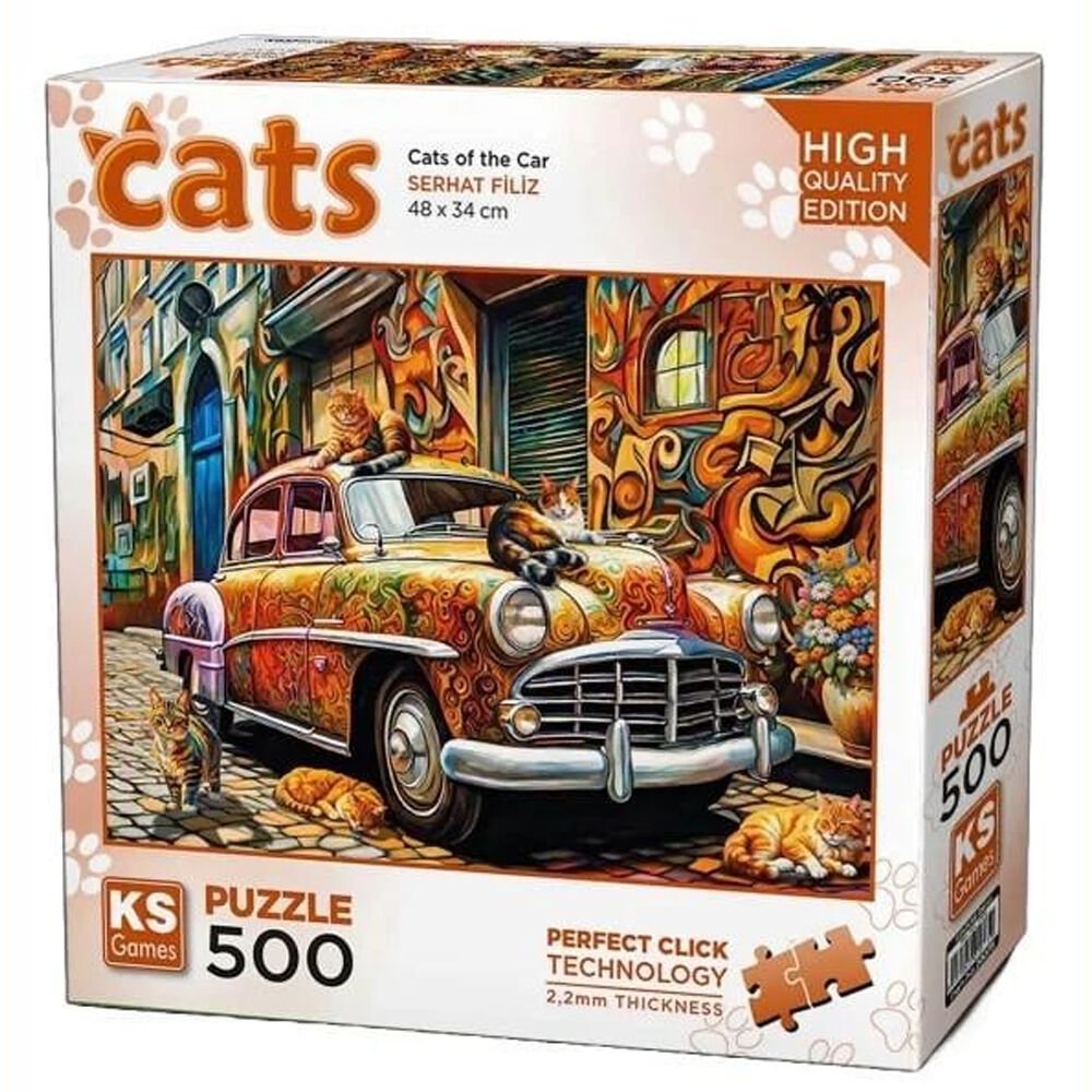 Ks Games Puzzle 500 Parça Cats Of The Car 20073