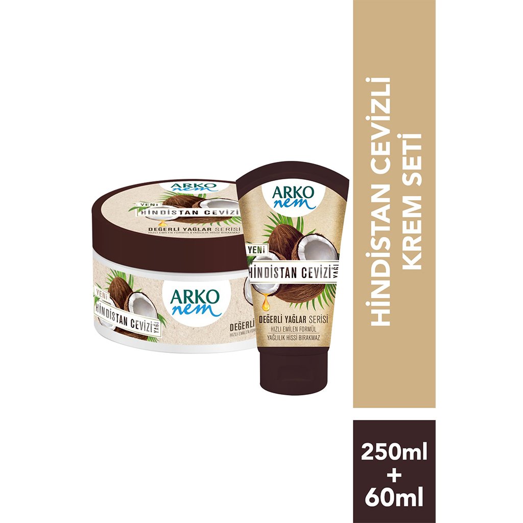 Nem Değerli Yağlar Hindistan Cevizi Yağı El Ve Vücut Kremi 250 ml & 60 ml
