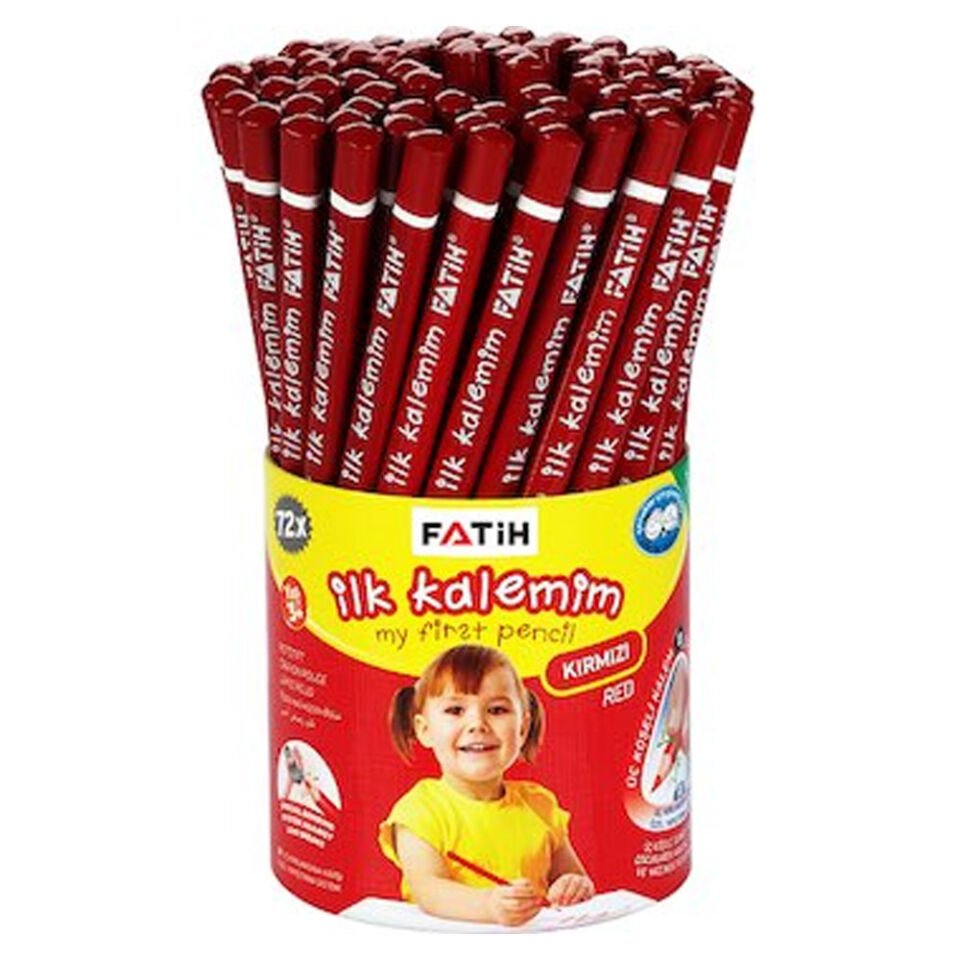 Fatih Kurşun Kalem Jumbo Üçgen Başlangıç Kalemi Kırmızı