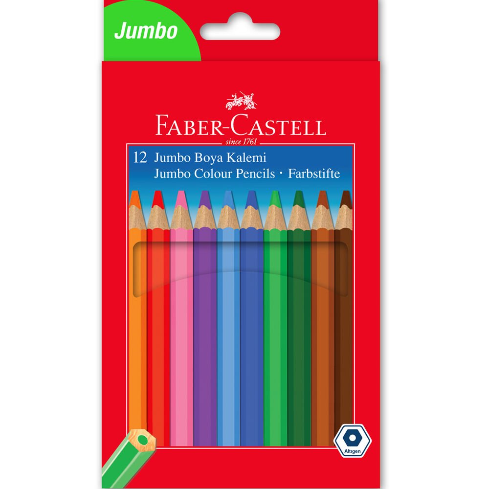 Faber-Castell Kuru Boya Jumbo Tam Boy 12 Renk 5171 95100
