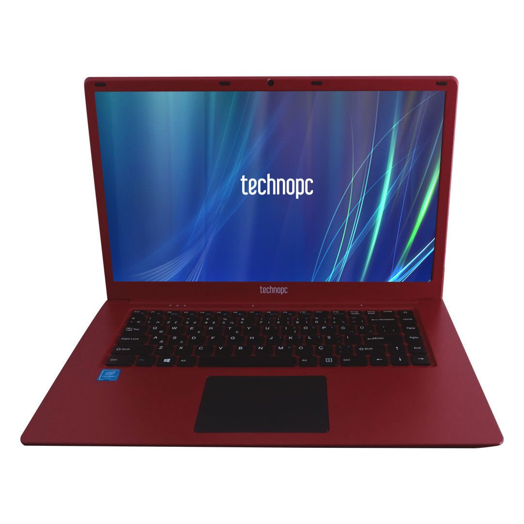 Technopc TI15N33 N3350E 4GB RAM 128GB +240GB SSD Freedos Kırmızı 15.6'' Notebook