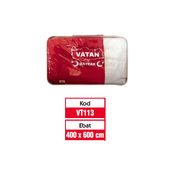 Vatan Türk Bayrağı Polyester 400x600 VT113