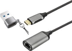 S-link Swapp SW-U3305 Type-C & USB 2.0 10-100-1000Mbps Gigabit Ethernet Adaptör