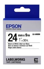 Epson LK-6WBVN Beyaz Üzeri Siyah 24MM 7Metre Etiket