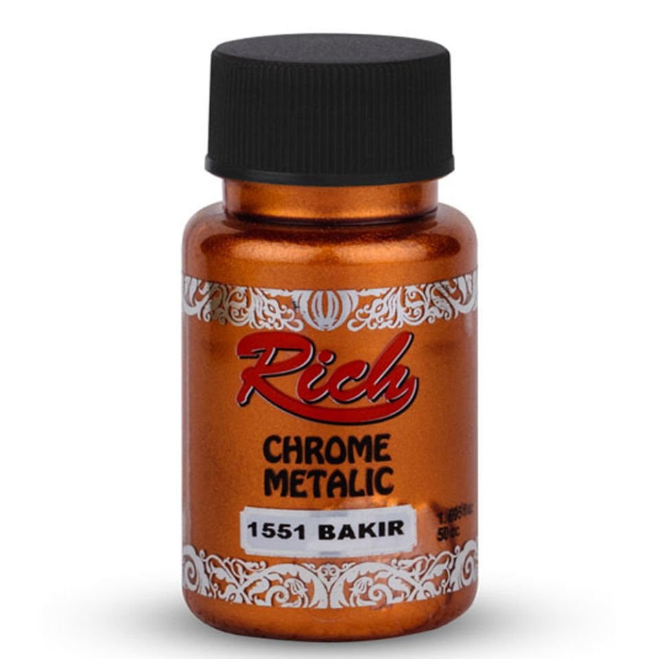 Rich Akrilik Boya Chrome Metalik 50 CC Bakır 1551