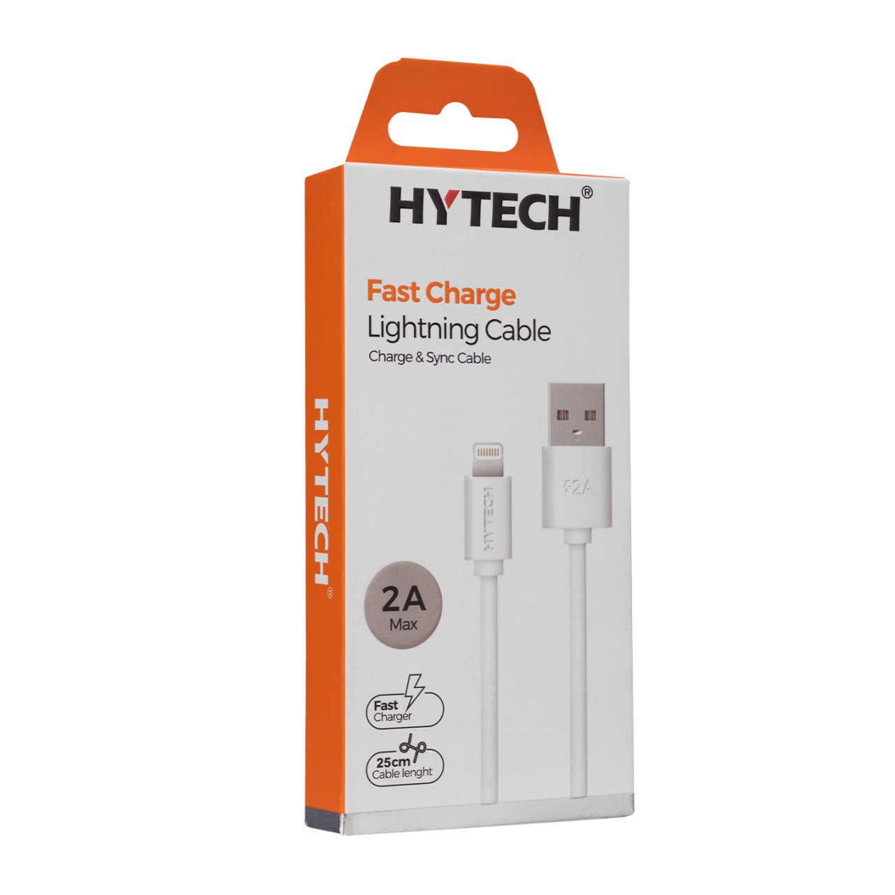 Hytech HY-X90 1m 2A iPhone Lightning Beyaz Şarj Kablosu