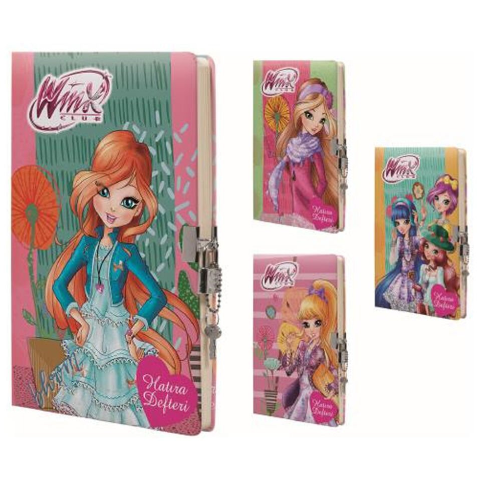 Gıpta Hatıra Defteri Wınx Kilitli İp.Dkş.Sert Kapak 14x20 96 YP