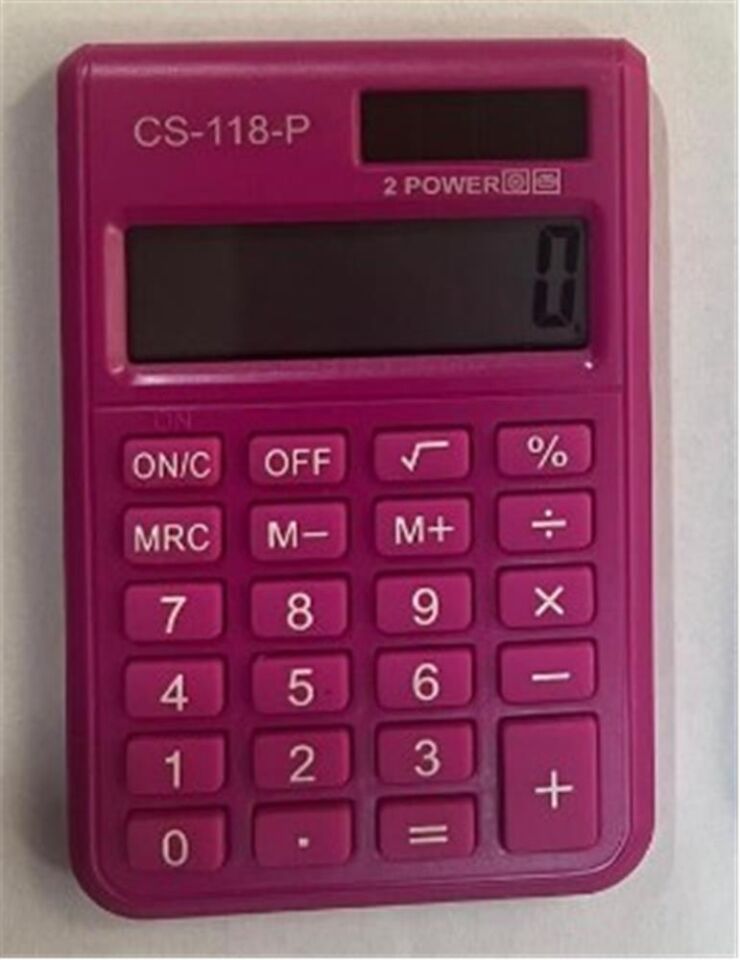 CSL CS-118-P Pembe 8 Hane Cep Tipi Hesap Makinesi