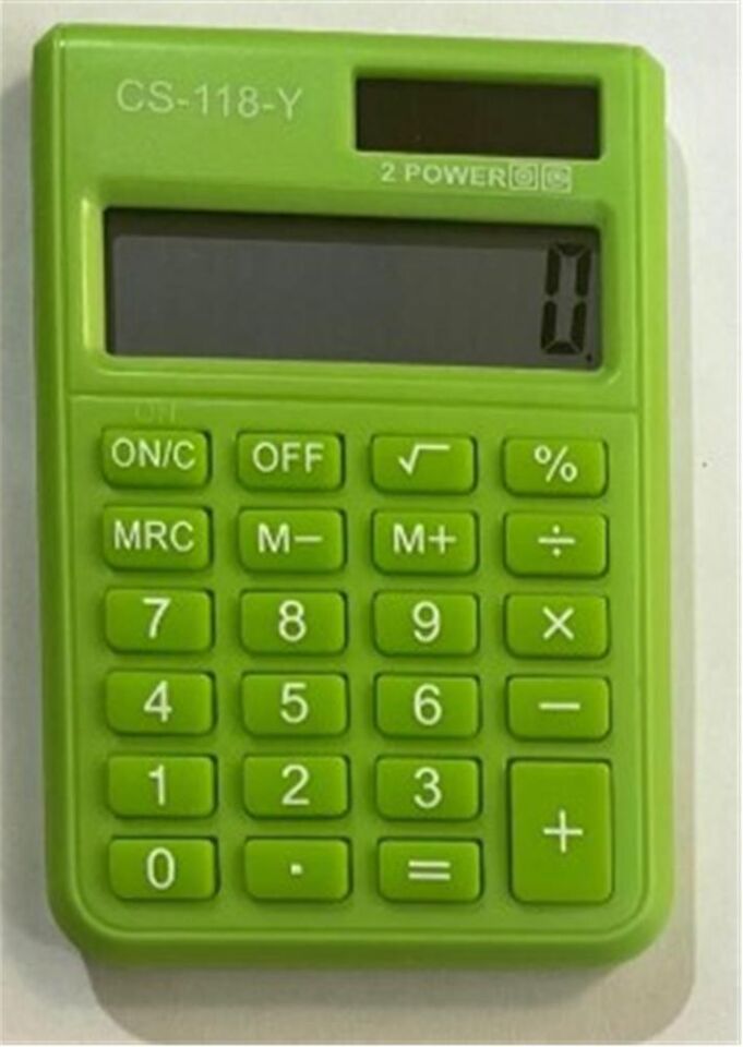 CSL CS-118-Y Yeşil 8 Hane Cep Tipi Hesap Makinesi