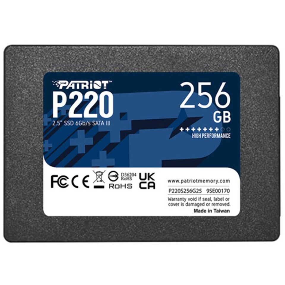 Patriot 256GB P220 550-490MB-s 2.5'' SATA3 P220S256G25 SSD Disk