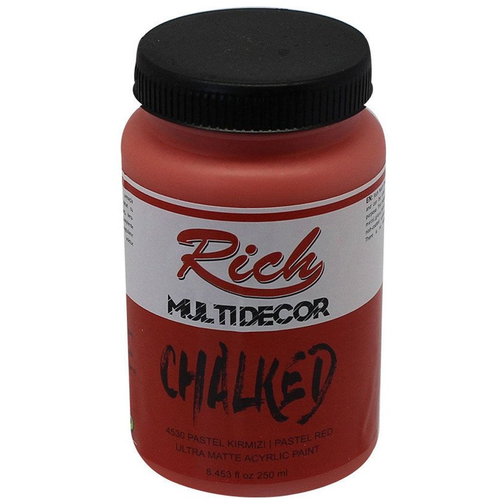Rich Akrilik Boya Multi Decor Chalked 250 CC Pastel Kırmızı 4530
