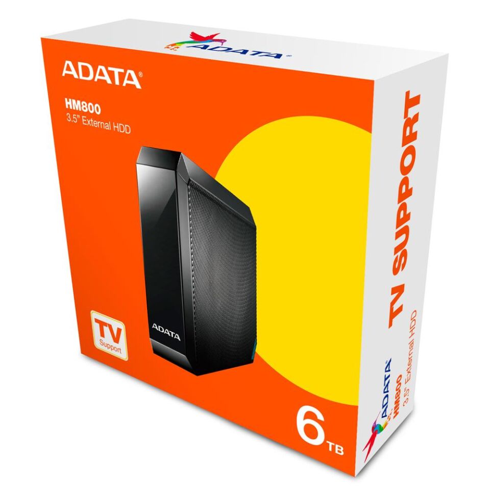 Adata 6Tb HM800 3.5'' Usb 3.2 Gen1 (max.5Gbps) Siyah Harici Harddisk