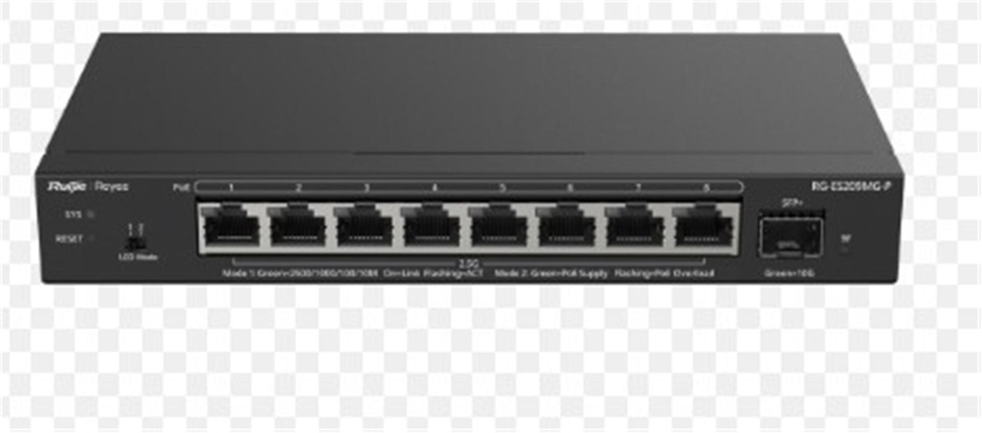 Ruijie-Reyee RG-EG209MG-P 9Port 10-100-1000Mbps Yönetilebilir Switch 1 x10G SFP 8 Port Poe+130W