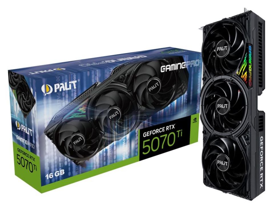 Palit GeForce RTX5070Ti GamingPro 16GB-256bit GDDR7 HDMI 3xDP DLSS4 Ekran kartı