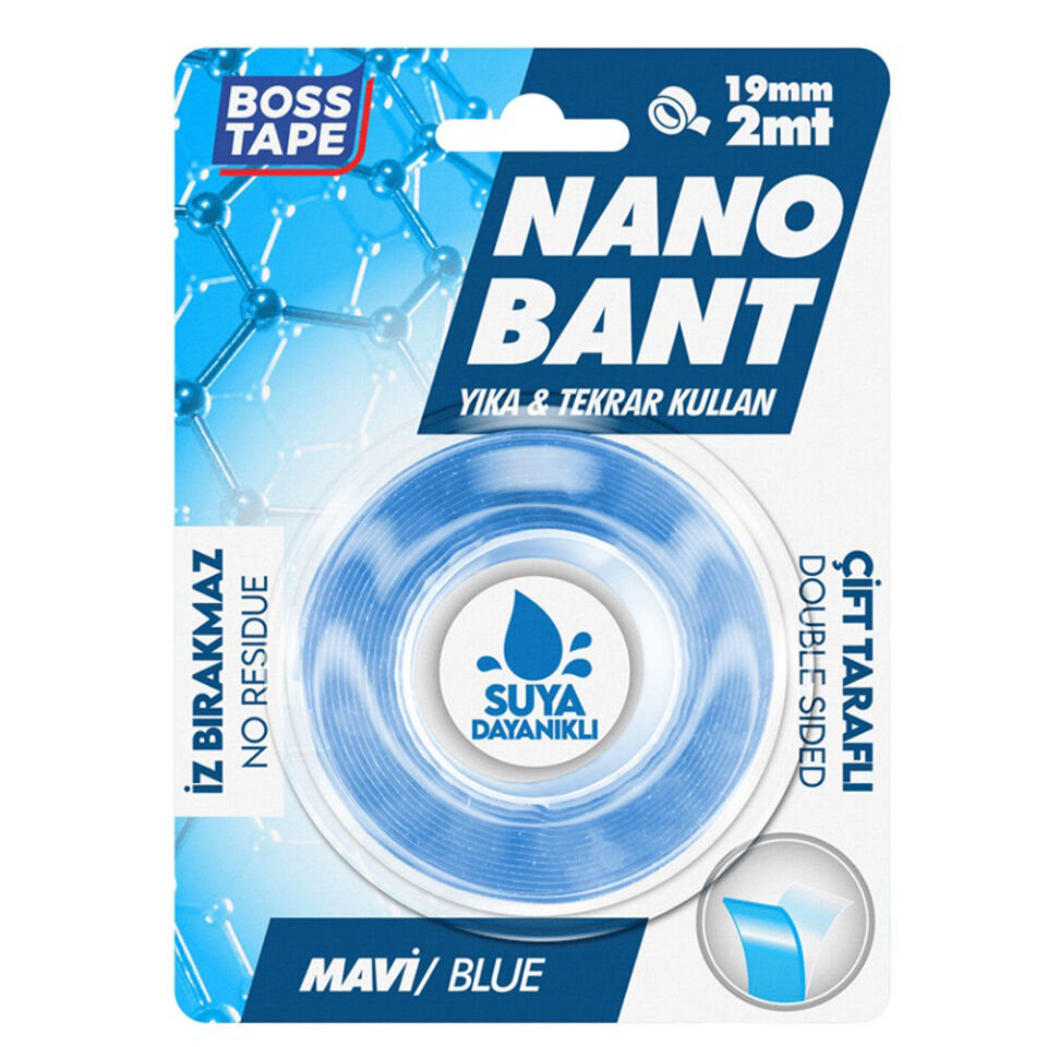 Boss Tape Yeni Mavi Nano Bant Magic Tape (Blister) Bt-01032
