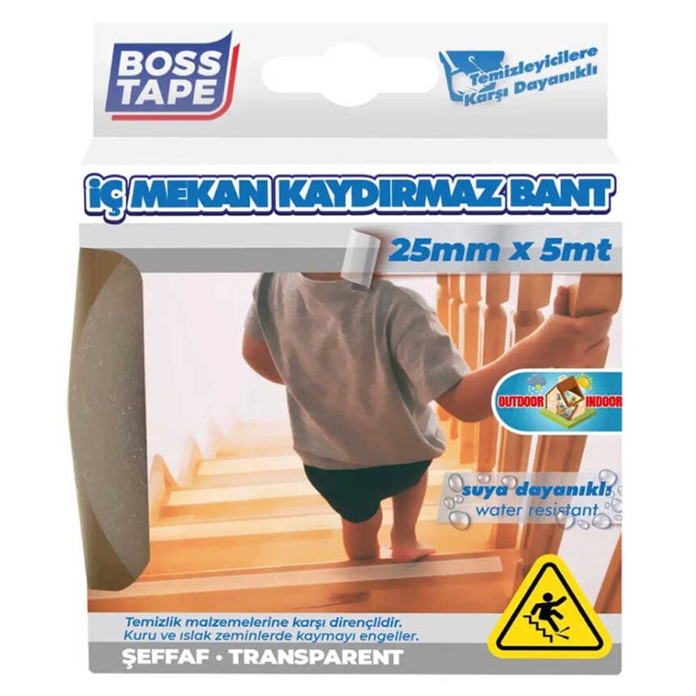 Boss Tape İç Mekan Şeffaf Pvc Kaydırmazlık Bandı Bt-10005