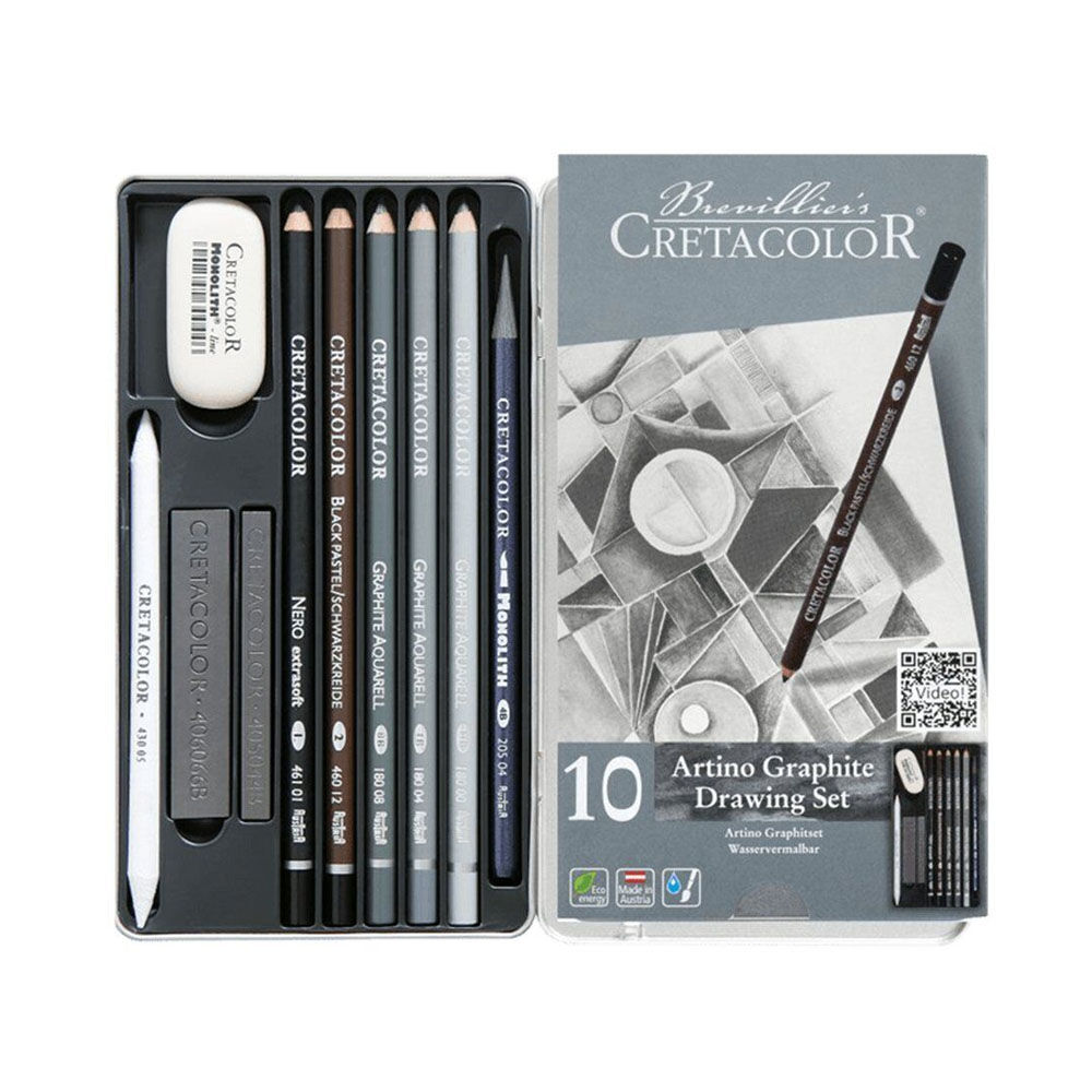 Cretacolor Artino Graphite Eskiz Seti 10 Parça Metal Kutu 40021