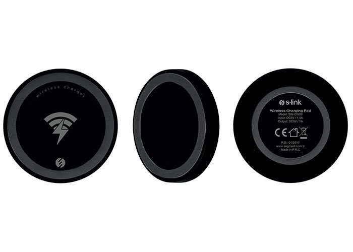 S-Link Swapp SW-CW20 5V1A Siyah Kablosuz Şarj Cihazı