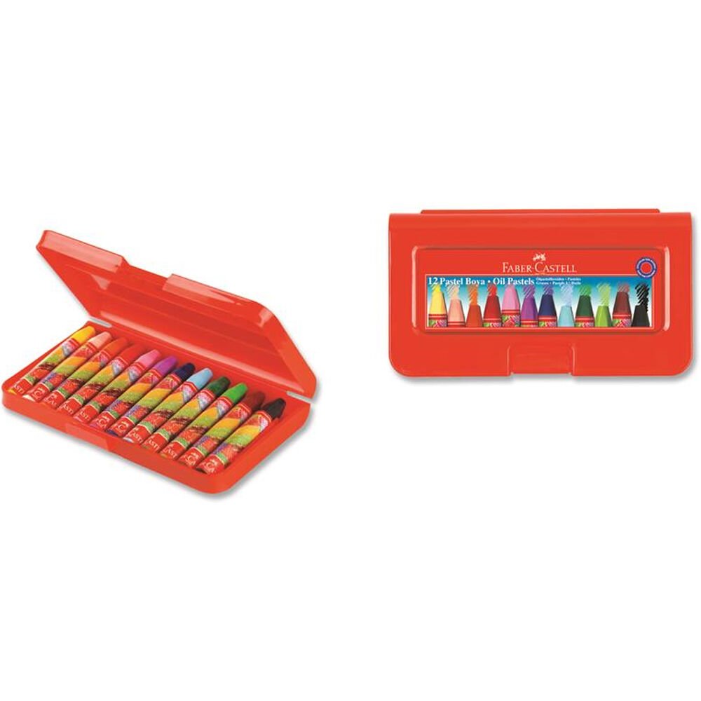 Faber-Castell Pastel Boya 12 Renk Plastik Kutu 5281 125112