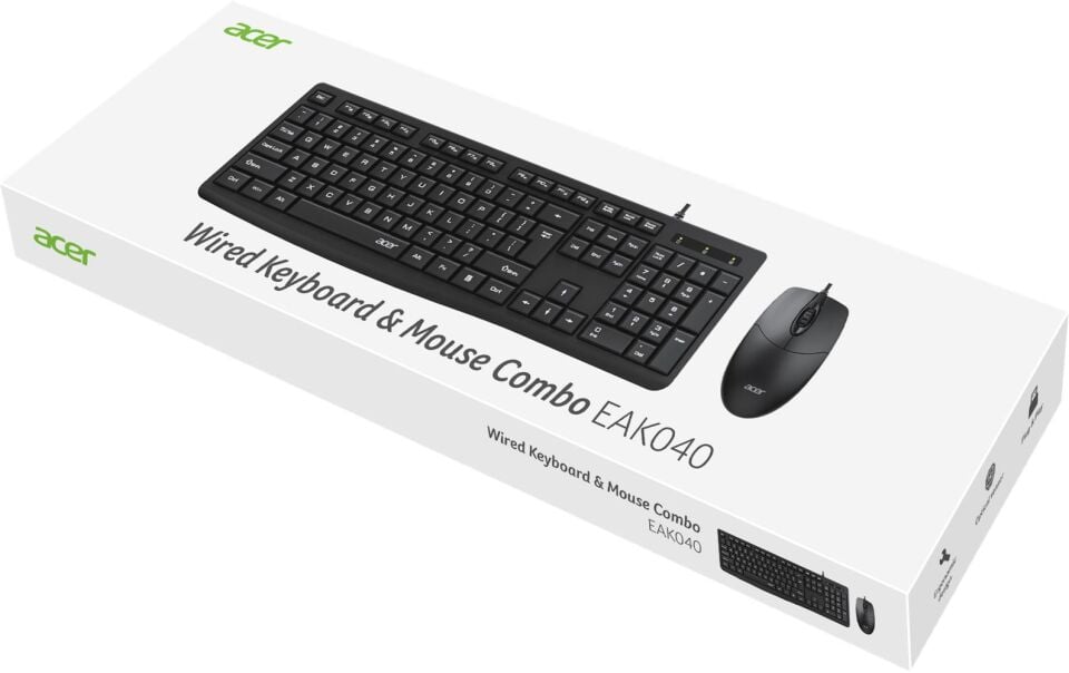 ACER EAK040 BKL Kablolu Klavye+ Mouse set