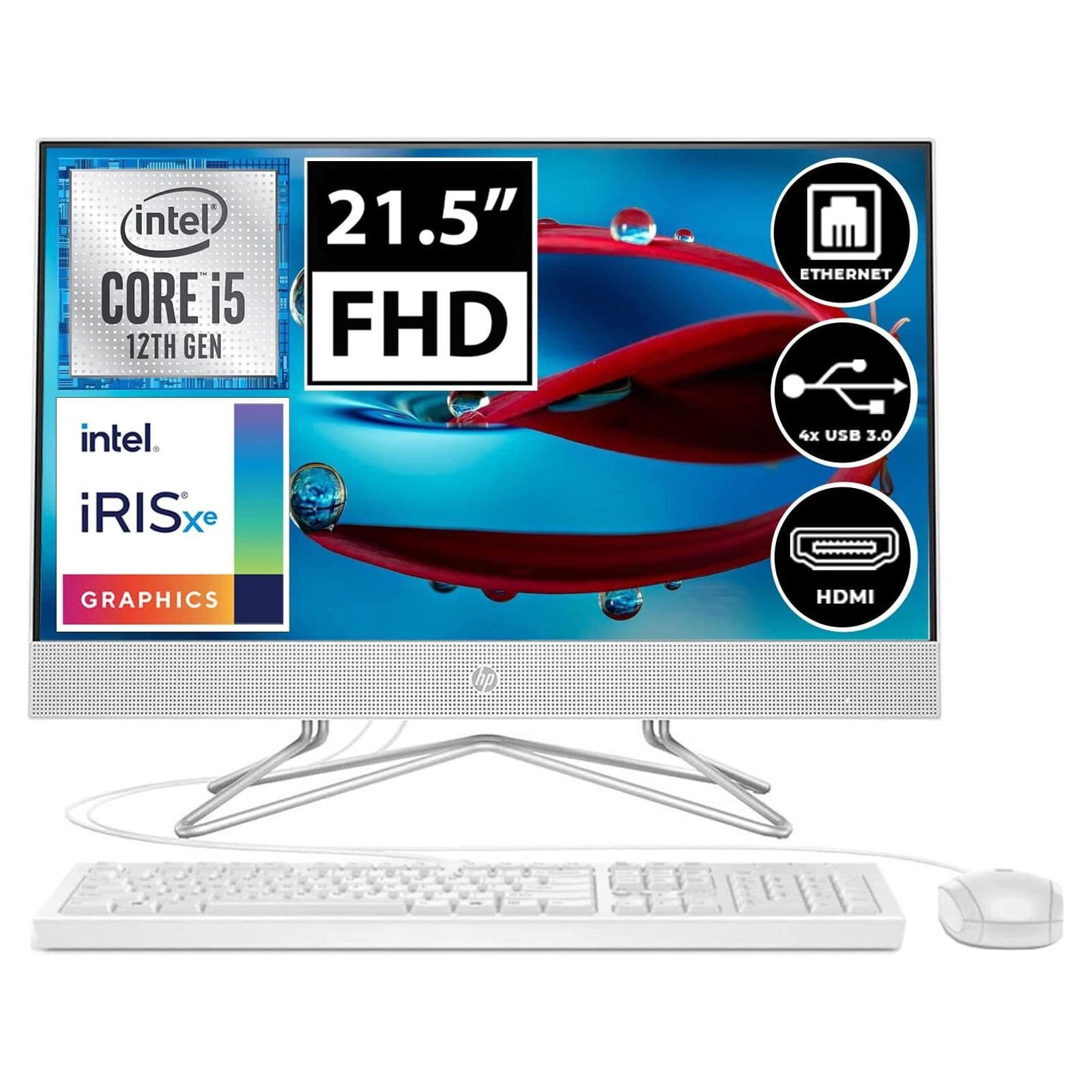 Hp 200 G4 5W7P1ES i5-1235U vPro 8GB 256GB SSD 21.5'' FHD FreeDOS All In One Bilgisayar