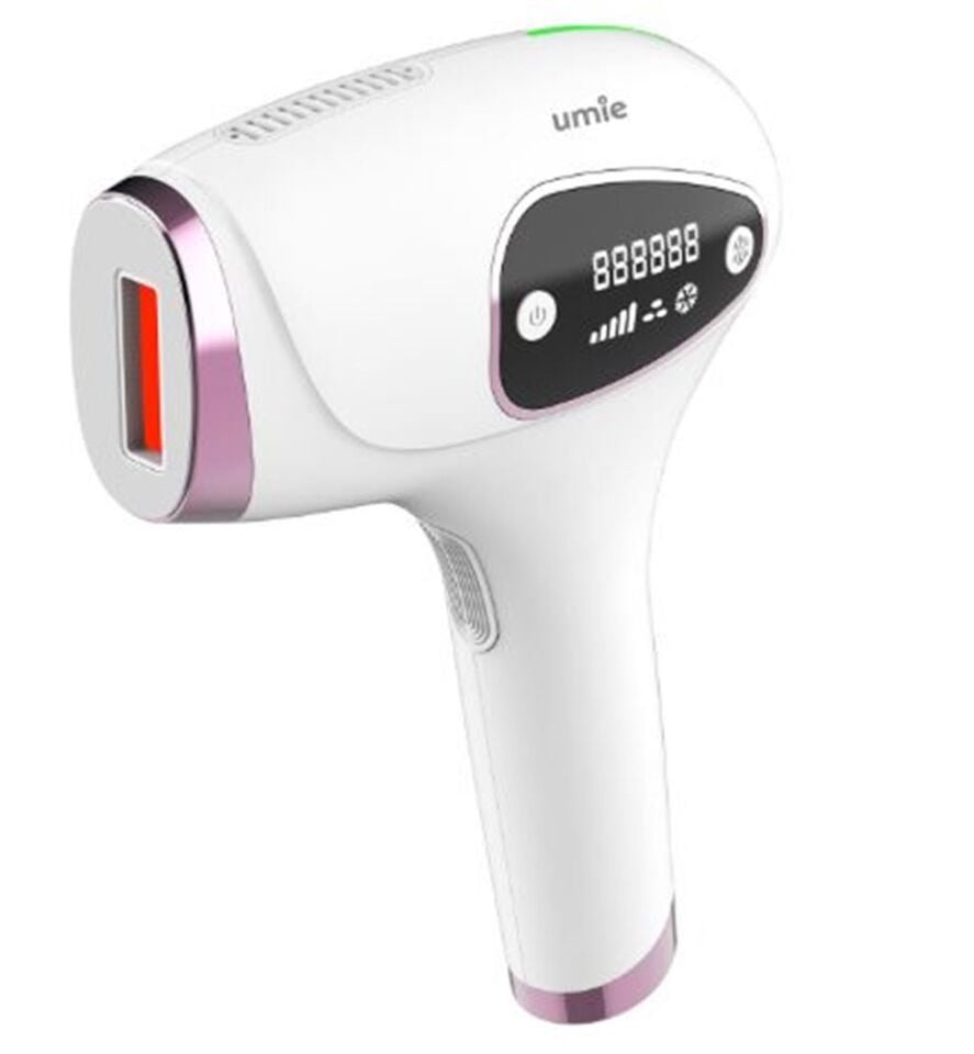 Umie IPL98 Beyaz 3 Başlık 9 Hız Kademeli IPL Lazer Epilasyon Cihazı 1 Milyon Atım Buzlu Quartz Tüp