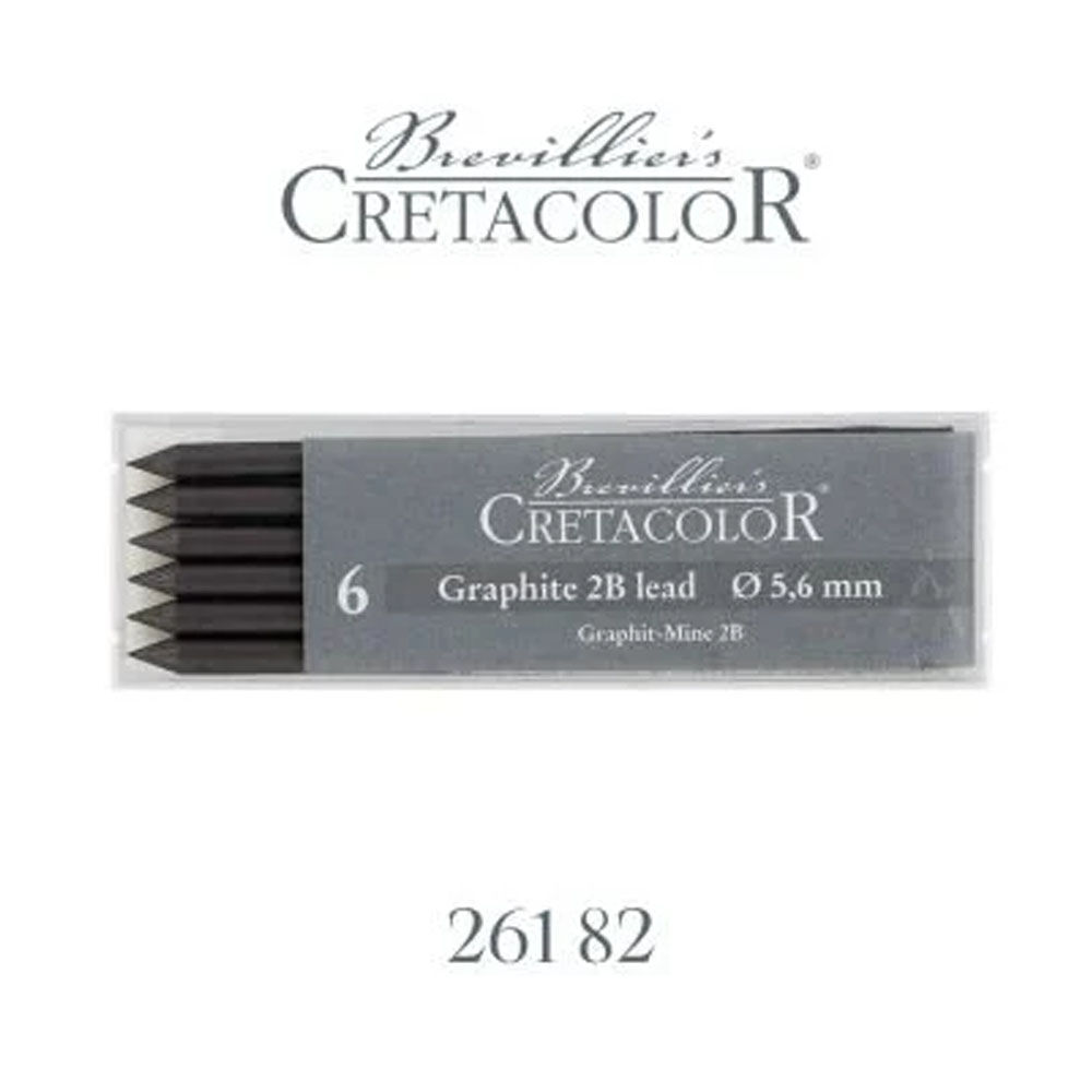 Cretacolor Graphite 2B Portmin Uç 5,6mm 6Lı 26182