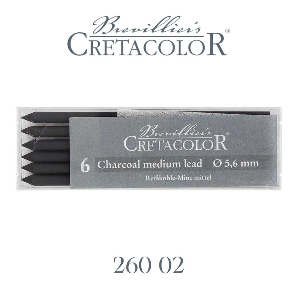 Cretacolor Charcoal Medium Kömür Portmin Uç 5,6mm 6Lı 26002