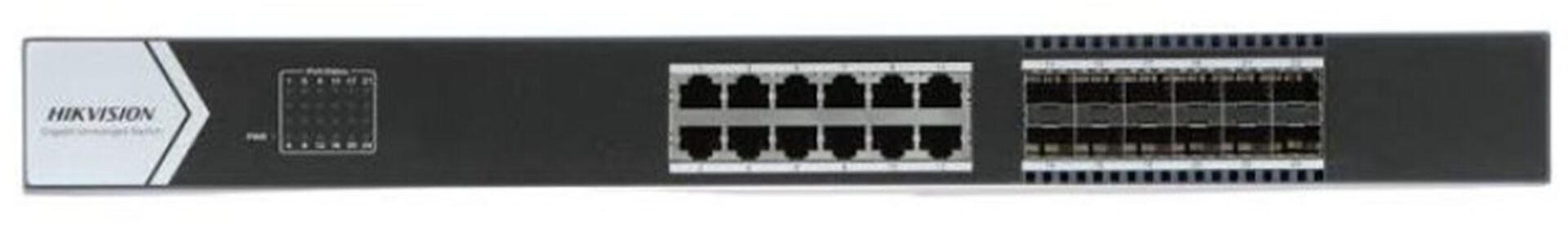 Hikvision DS-3E0524TF(B) 24 PORT(12×Gigabit RJ45 port,12×Gigabit Fiber) Switch