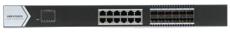 Hikvision DS-3E0524TF(B) 24 PORT(12×Gigabit RJ45 port,12×Gigabit Fiber) Switch