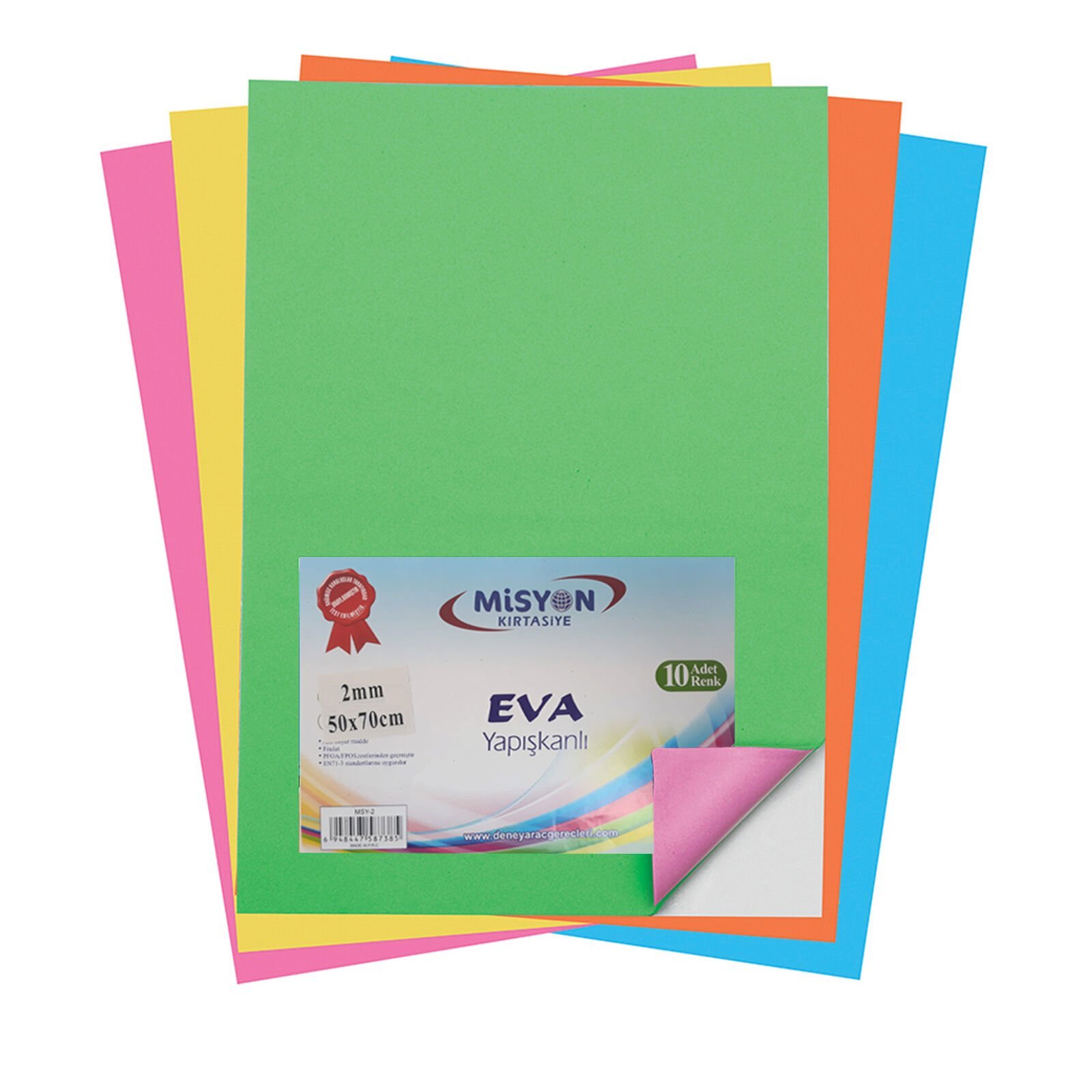 Masis 50x70 cm Yapışkanlı Eva 10'lu Karışık Renk