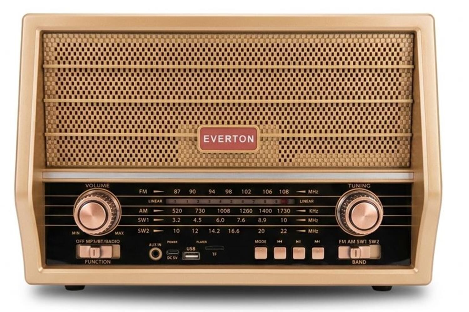 Everton Rt-606 Bluetooth Fm-Usb-Tf-Aux Şarjlı Nostaljik Radyo